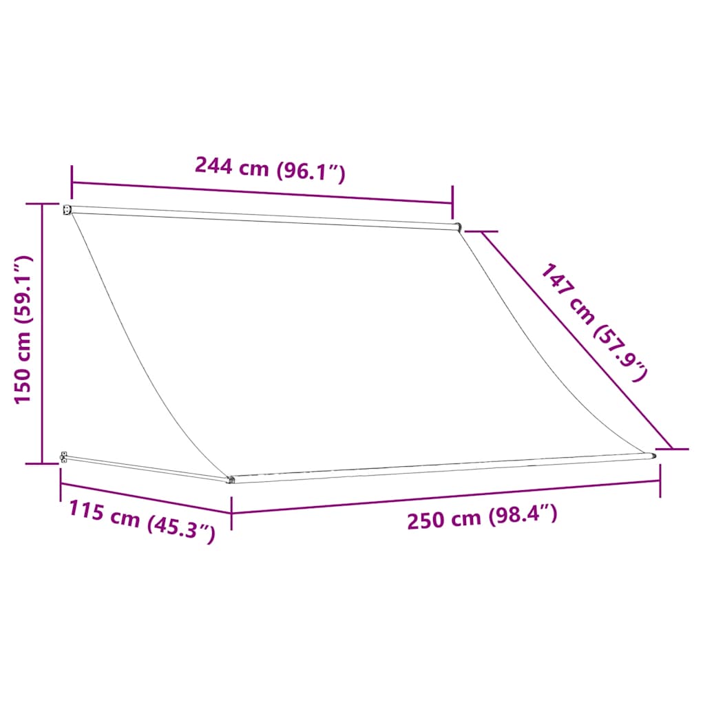Retractable Awning 250x150 cm Orange and Brown