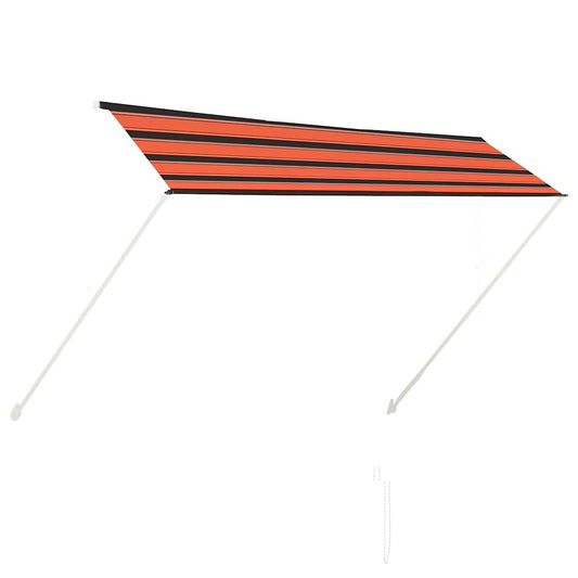 Retractable Awning 300x150 cm Orange and Brown Retractable Awning 300x150 cm Orange and Brown