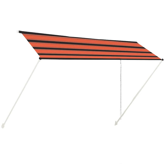 Retractable Awning 400x150 cm Orange and Brown Retractable Awning 400x150 cm Orange and Brown