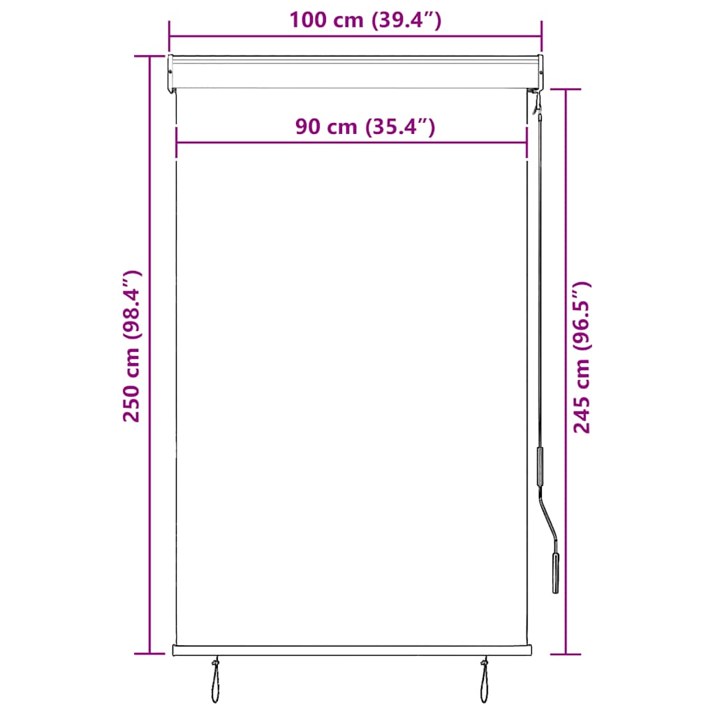 Outdoor Roller Blind | Anthracite