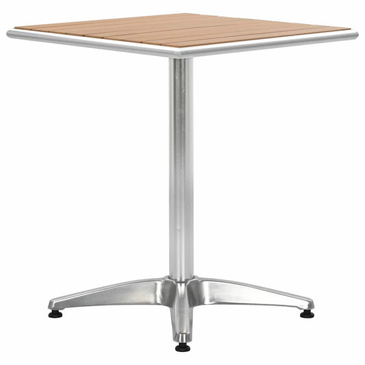 48718 vidaXL Garden Table Silver 60x60x70 cm Aluminium and WPC 48718 vidaXL Garden Table Silver 60x60x70 cm Aluminium and WPC