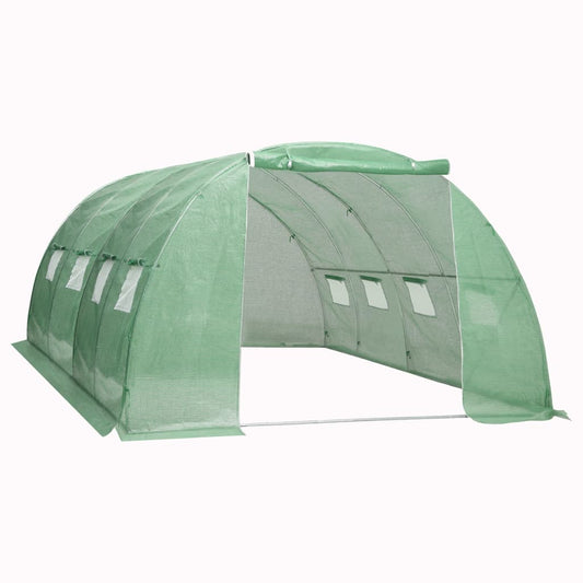 Greenhouse | Green | PE mesh fabric, galvanised steel | 16m² | Tough Greenhouse | Green | PE mesh fabric, galvanised steel | 16m² | Tough