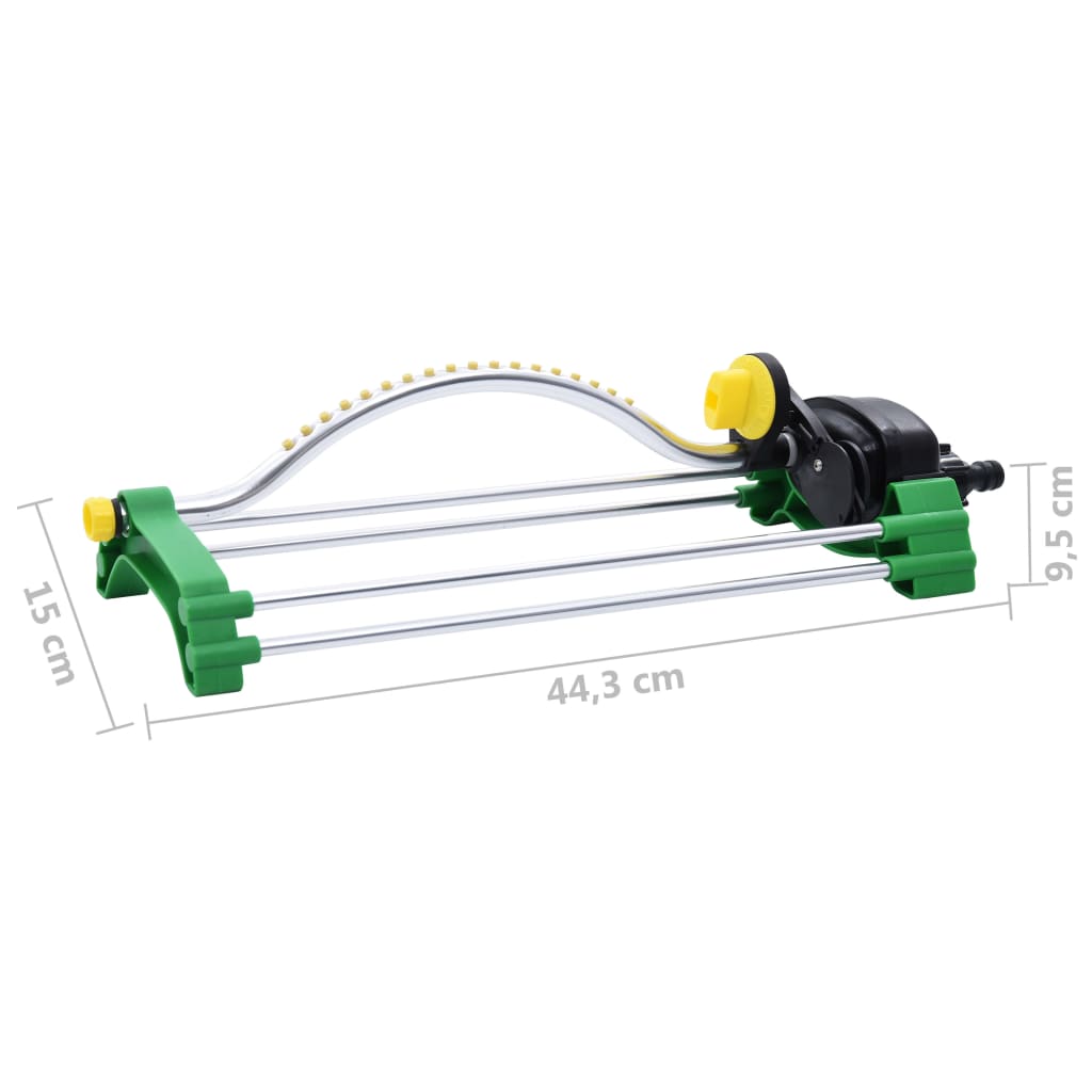 Oscillating Sprinkler | Green, Yellow, Silver | PP, Aluminium
