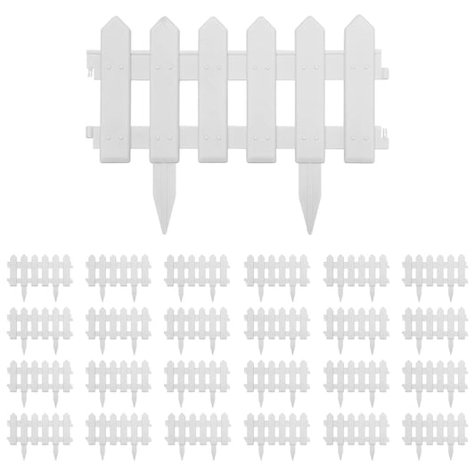 Lawn Edgings 25 pcs White 10 m PP Lawn Edgings 25 pcs White 10 m PP