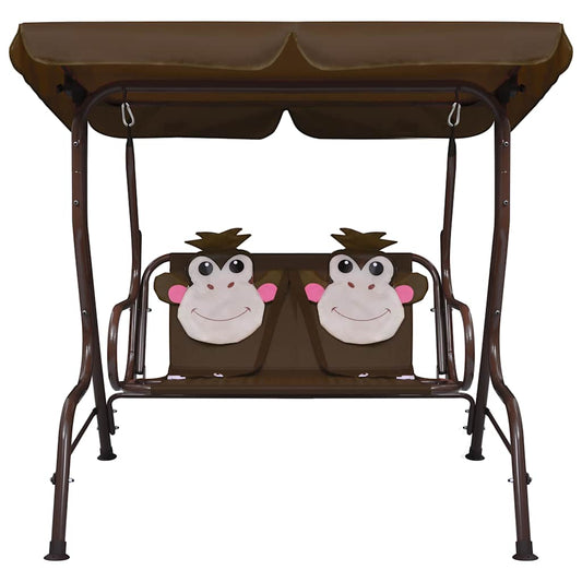 48097 vidaXL Kids Swing Bench Brown 115x75x110 cm Fabric 48097 vidaXL Kids Swing Bench Brown 115x75x110 cm Fabric