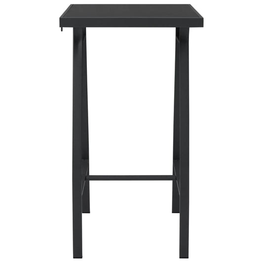 Garden Bar Table Black 60x60x110 cm Tempered Glass Garden Bar Table Black 60x60x110 cm Tempered Glass