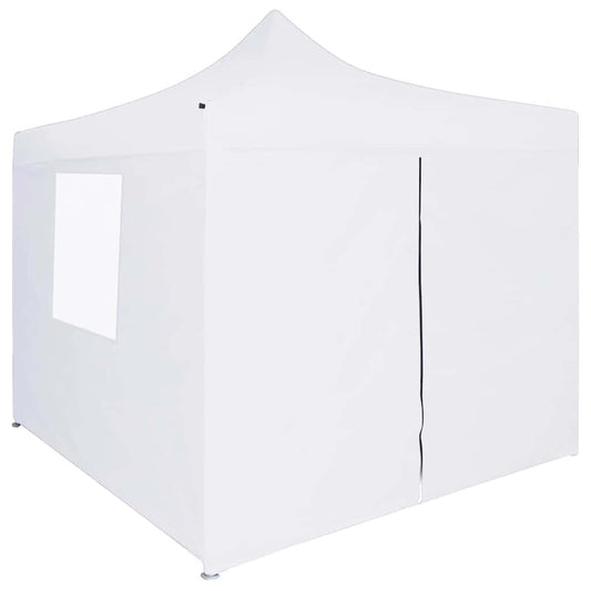 Professional Folding Party Tent with 4 Sidewalls 3x3 m White Professional Folding Party Tent with 4 Sidewalls 3x3 m White