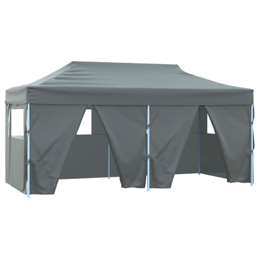 Professional Folding Party Tent with 4 Sidewalls 3x6 m Steel Anthracite Professional Folding Party Tent with 4 Sidewalls 3x6 m Steel Anthracite
