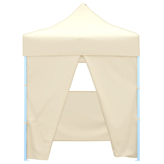 Professional Folding Party Tent with 4 Sidewalls 2x2 m Steel Cream Professional Folding Party Tent with 4 Sidewalls 2x2 m Steel Cream