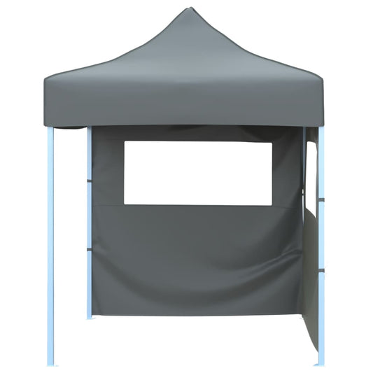 Professional Folding Party Tent with 2 Sidewalls 2x2 m Steel Anthracite Professional Folding Party Tent with 2 Sidewalls 2x2 m Steel Anthracite