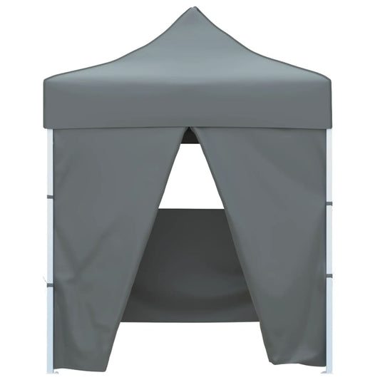 Professional Folding Party Tent with 4 Sidewalls 2x2 m Steel Anthracite Professional Folding Party Tent with 4 Sidewalls 2x2 m Steel Anthracite