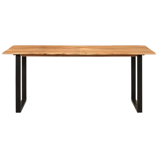 Dining Table | Natural wood and black Dining Table | Natural wood and black