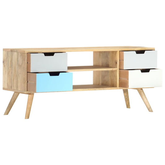 TV Cabinet 110x35x48 cm Solid Mango Wood TV Cabinet 110x35x48 cm Solid Mango Wood