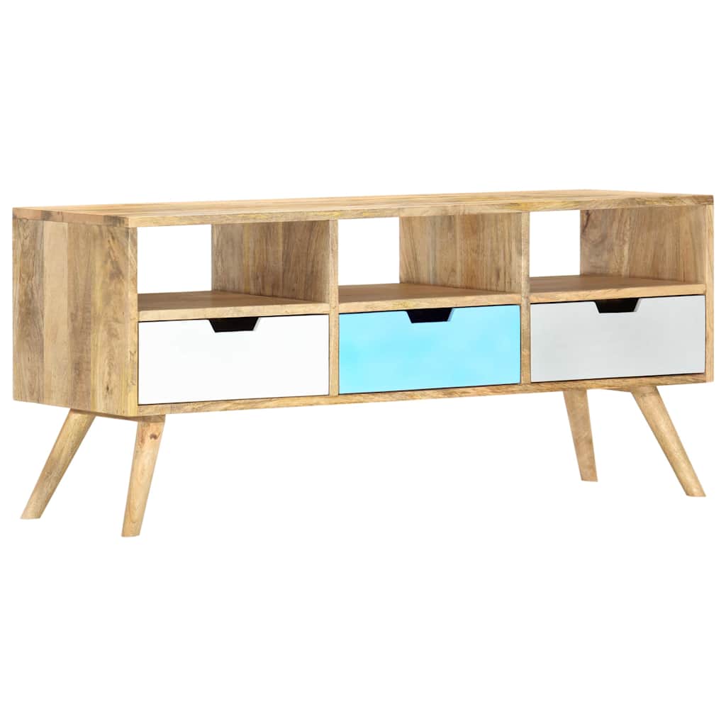 286484 vidaXL TV Cabinet 110x35x48 cm Solid Mango Wood
