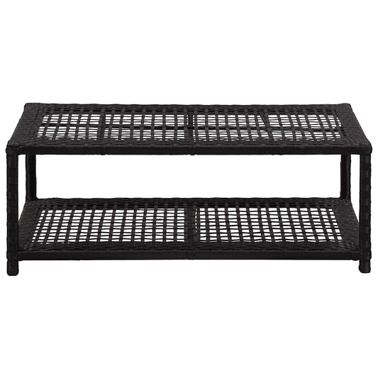 46978 vidaXL Shoe Bench Black 80x40x30 cm Poly Rattan 46978 vidaXL Shoe Bench Black 80x40x30 cm Poly Rattan