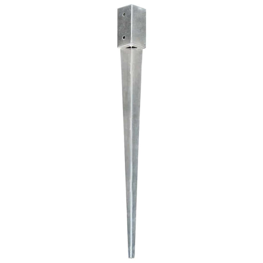 145405 vidaXL Ground Spikes 6 pcs Silver 7x7x90 cm Galvanised Steel 145405 vidaXL Ground Spikes 6 pcs Silver 7x7x90 cm Galvanised Steel