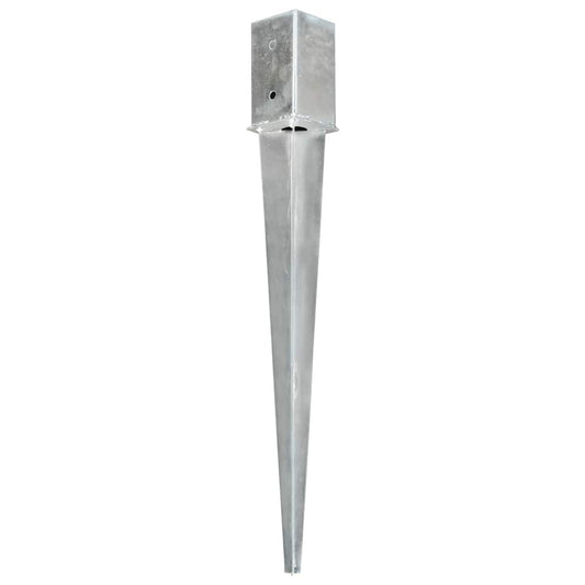 145409 vidaXL Ground Spikes 12 pcs Silver 8x8x76 cm Galvanised Steel 145409 vidaXL Ground Spikes 12 pcs Silver 8x8x76 cm Galvanised Steel