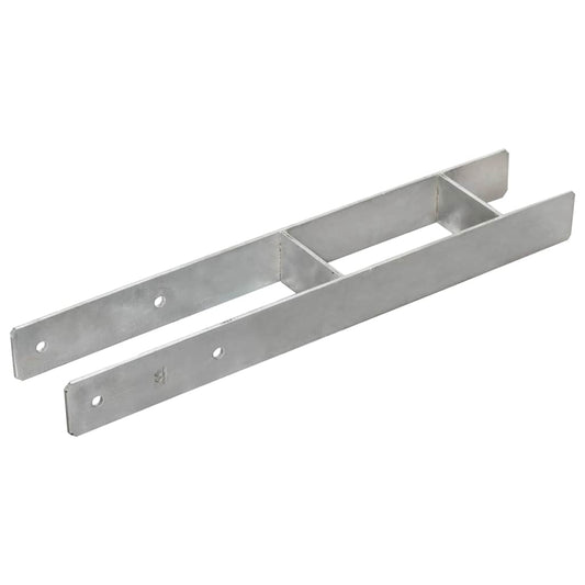 145303 vidaXL Fence Anchors 6 pcs Silver 10x6x60 cm Galvanised Steel 145303 vidaXL Fence Anchors 6 pcs Silver 10x6x60 cm Galvanised Steel