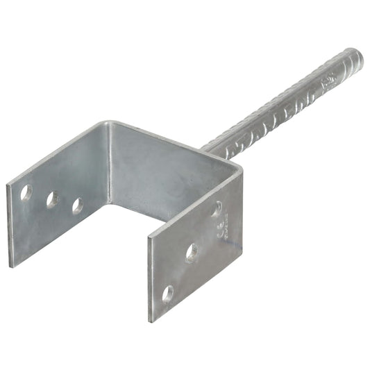145318 vidaXL Fence Anchors 6 pcs Silver 10x6x30 cm Galvanised Steel 145318 vidaXL Fence Anchors 6 pcs Silver 10x6x30 cm Galvanised Steel