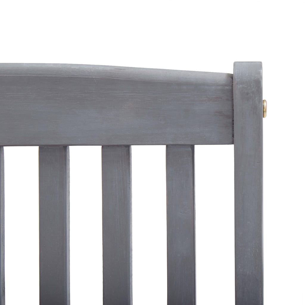 Garden Dining Set | Grey | Solid acacia wood | Medium | Foldable