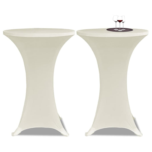 Standing Table Cover Ø60 cm Cream Stretch 4 pcs Standing Table Cover Ø60 cm Cream Stretch 4 pcs