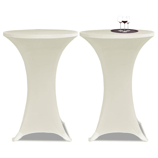 Standing Table Cover Ø80 cm Cream Stretch 4 pcs Standing Table Cover Ø80 cm Cream Stretch 4 pcs