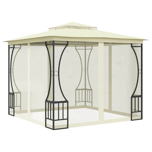 Gazebo with Nets 300x300x265 cm Cream Gazebo with Nets 300x300x265 cm Cream