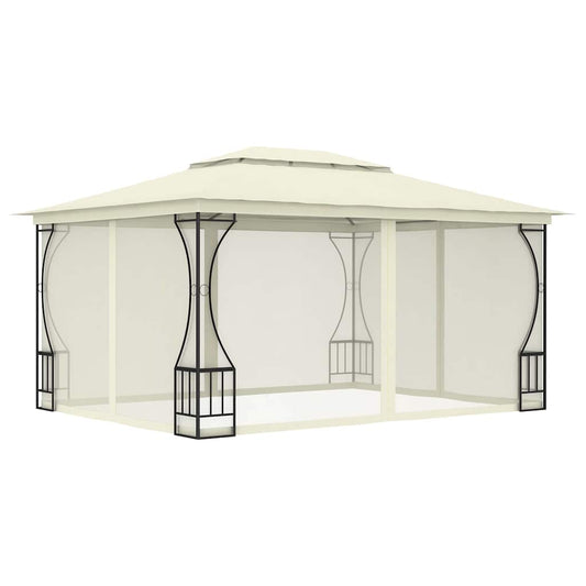 Gazebo with Nets 300x400x265 cm Cream Gazebo with Nets 300x400x265 cm Cream