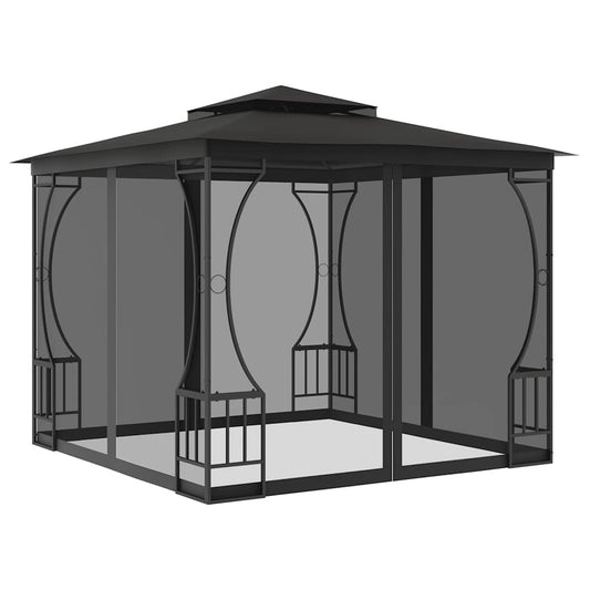 Gazebo with Nets 300x300x265 cm Anthracite Gazebo with Nets 300x300x265 cm Anthracite