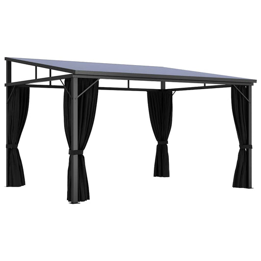 Gazebo with Curtain 405x294x244 cm Anthracite Gazebo with Curtain 405x294x244 cm Anthracite
