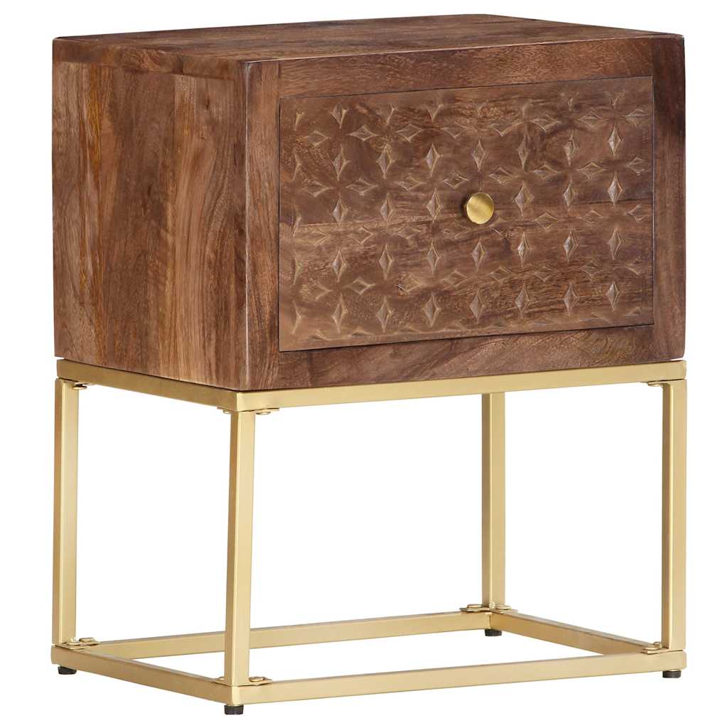 286554 vidaXL Bedside Cabinet 40x30x50 cm Solid Mango Wood