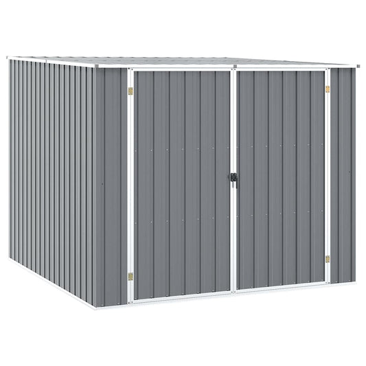 Garden Shed Grey 195x198x159 cm Galvanised Steel Garden Shed Grey 195x198x159 cm Galvanised Steel