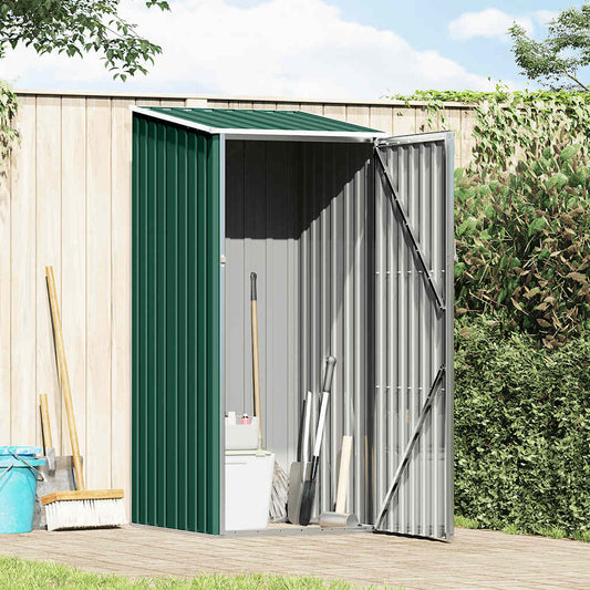 Garden Shed Green 87x98x159 cm Galvanised Steel Garden Shed Green 87x98x159 cm Galvanised Steel