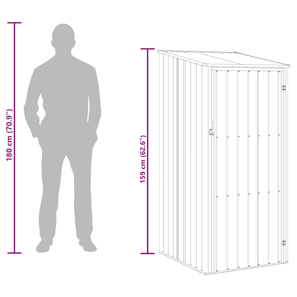 Garden Shed | Green | Galvanised steel | Medium | Durable | Garden Shed