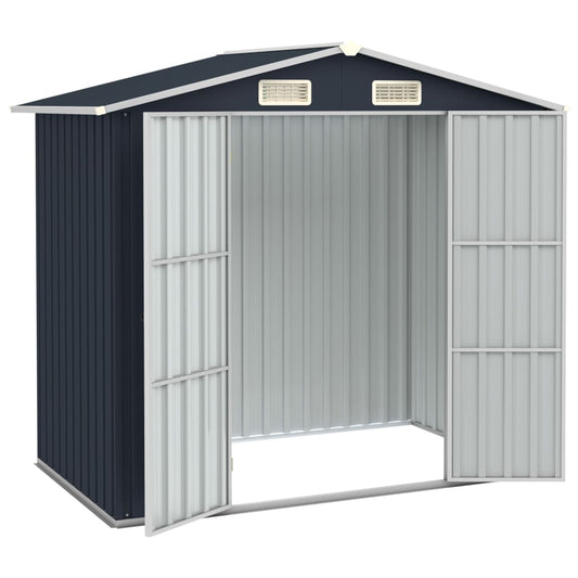 Garden Shed Anthracite 205x129x183 cm Galvanised Steel Garden Shed Anthracite 205x129x183 cm Galvanised Steel