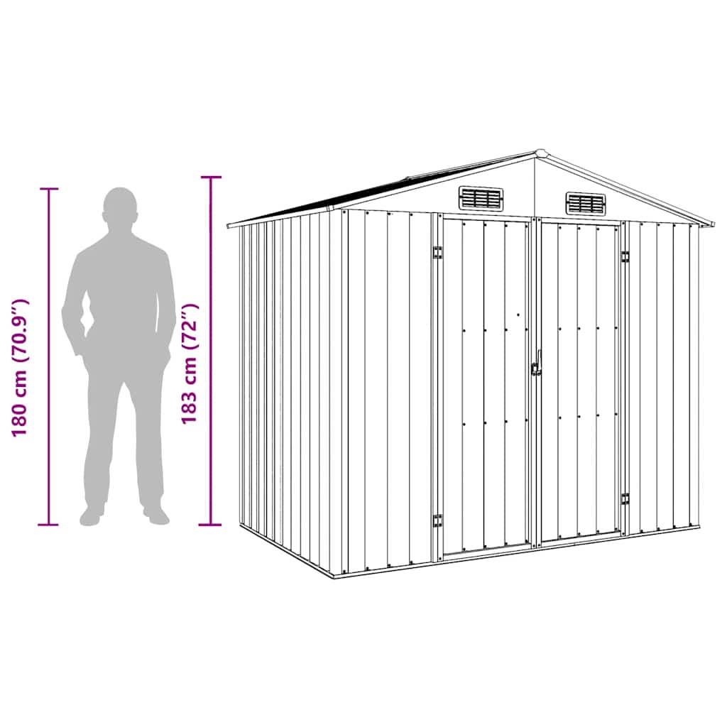 Garden Shed | Brown | Galvanised steel | Large | Garden Shed