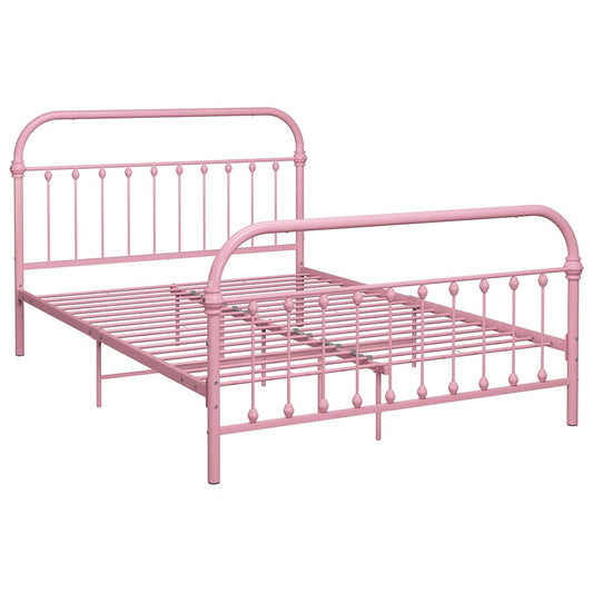 Bed Frame without Mattress Pink Metal 120x200 cm Bed Frame without Mattress Pink Metal 120x200 cm