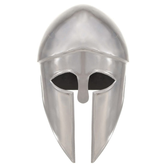 Greek Warrior Helmet Antique Replica LARP Silver Steel Greek Warrior Helmet Antique Replica LARP Silver Steel