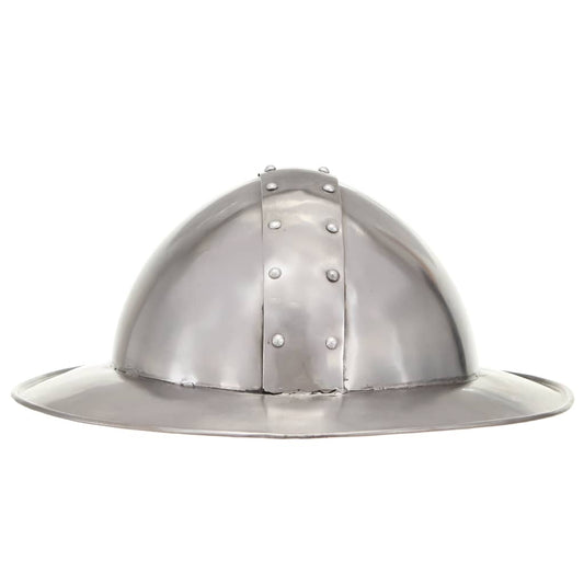 Medieval Knight Helmet Antique Replica LARP Silver Steel Medieval Knight Helmet Antique Replica LARP Silver Steel