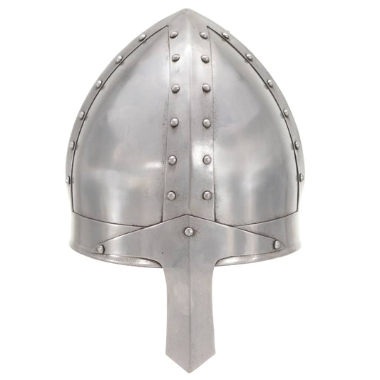 Medieval Knight Helmet Antique Replica LARP Silver Steel Medieval Knight Helmet Antique Replica LARP Silver Steel