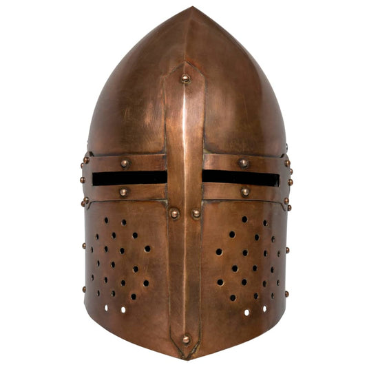Medieval Knight Helmet Antique Replica LARP Copper Steel Medieval Knight Helmet Antique Replica LARP Copper Steel