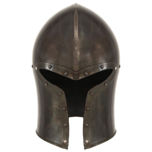 Medieval Knight Helmet Antique Replica LARP Silver Steel Medieval Knight Helmet Antique Replica LARP Silver Steel
