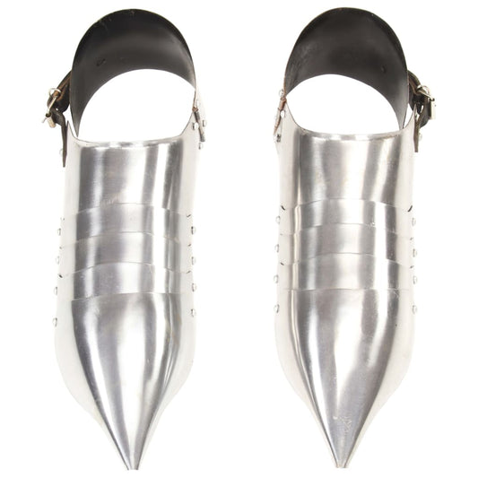 Medieval Knight Armour Sabatons Replica LARP Silver Steel Medieval Knight Armour Sabatons Replica LARP Silver Steel