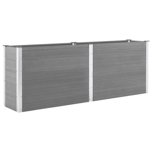 Garden Raised Bed 250x50x91 cm WPC Grey Garden Raised Bed 250x50x91 cm WPC Grey
