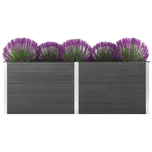 Garden Raised Bed 250x100x91 cm WPC Grey Garden Raised Bed 250x100x91 cm WPC Grey