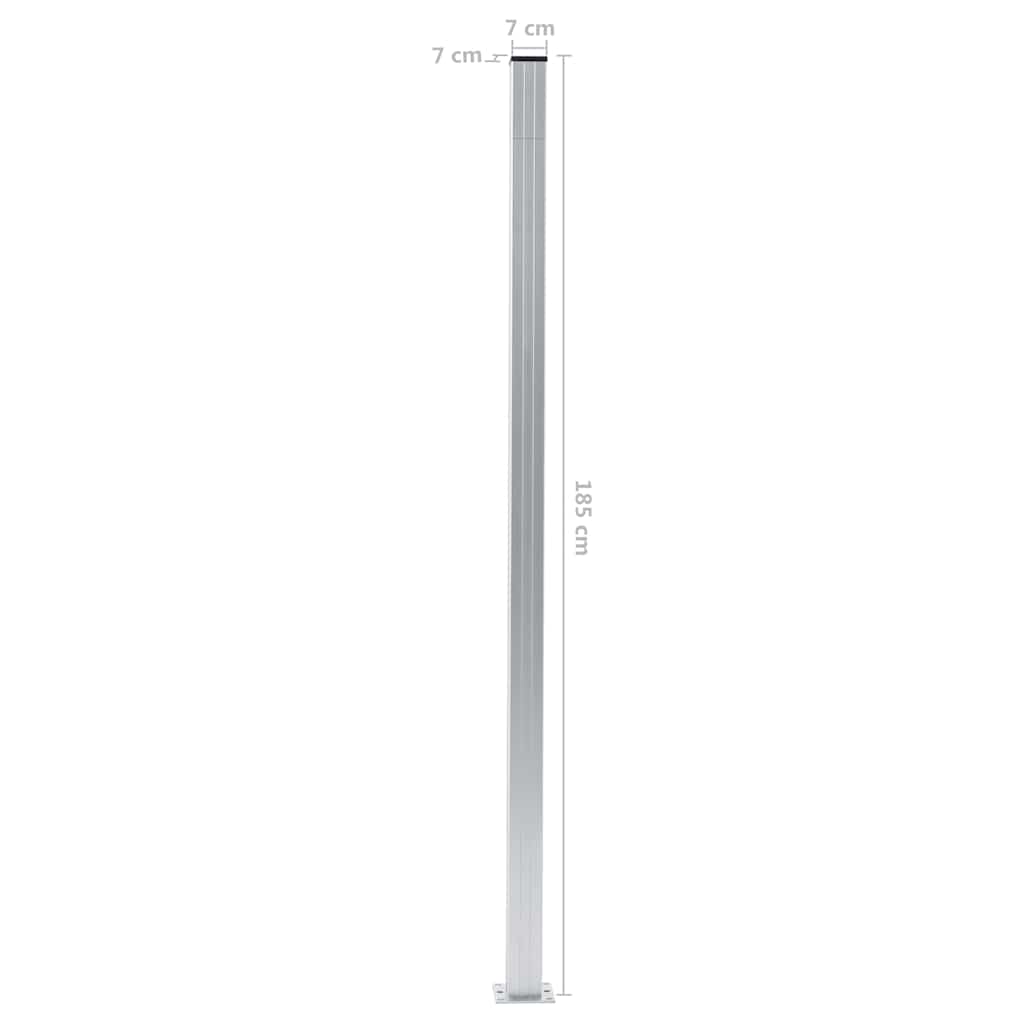 49077 vidaXL Fence Posts 3 pcs Aluminium 185 cm