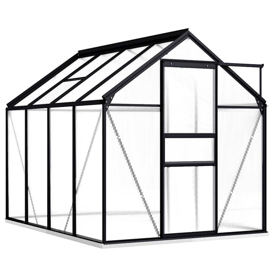 Greenhouse with Base Frame Anthracite Aluminium 4.75 m² Greenhouse with Base Frame Anthracite Aluminium 4.75 m²