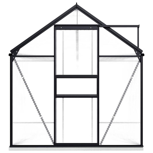 Greenhouse with Base Frame Anthracite Aluminium 7.03 m² Greenhouse with Base Frame Anthracite Aluminium 7.03 m²