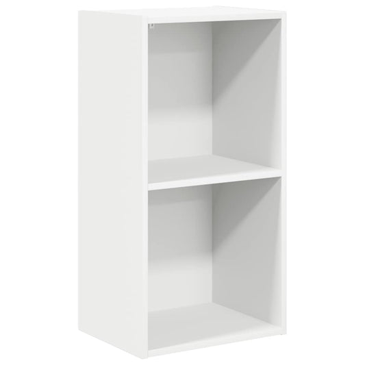 2-Tier Book Cabinet White 40x30x76.5 cm Engineered Wood 2-Tier Book Cabinet White 40x30x76.5 cm Engineered Wood