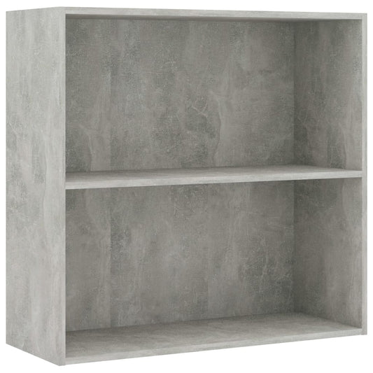 2-Tier Book Cabinet Concrete Grey 80x30x76.5 cm Engineered Wood 2-Tier Book Cabinet Concrete Grey 80x30x76.5 cm Engineered Wood